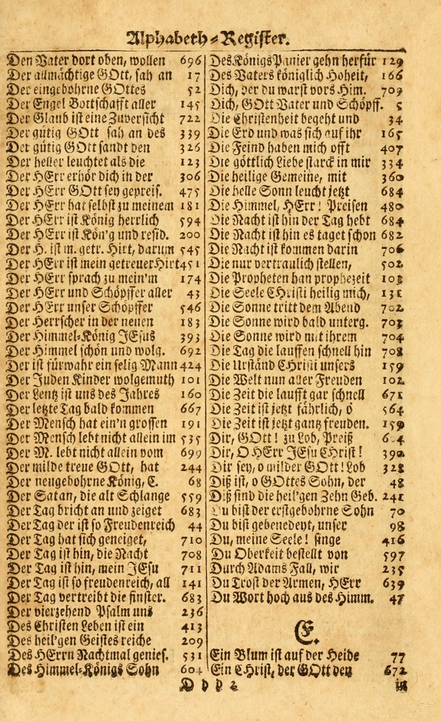 Neu-Eingerichtetes Gesang-Buch in Sich Haltend eine Sammlung (mehrentheils alter) Schöner lehr-reicher underbailicher Lieder... page 793