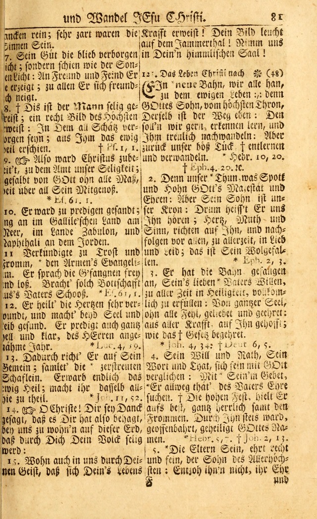 Neu-Eingerichtetes Gesang-Buch in Sich Haltend eine Sammlung (mehrentheils alter) Schöner lehr-reicher underbailicher Lieder... page 81