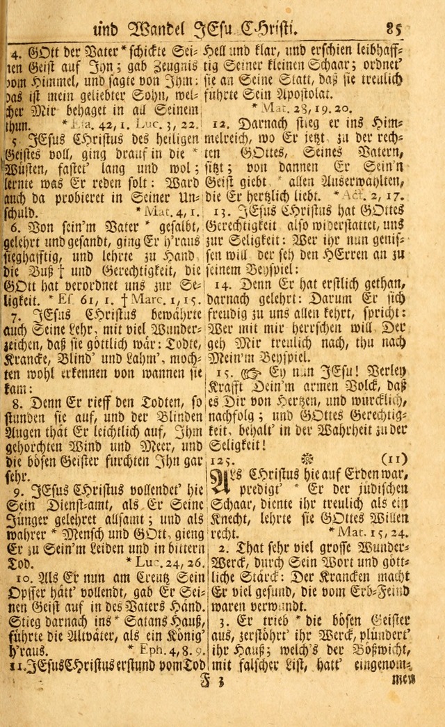 Neu-Eingerichtetes Gesang-Buch in Sich Haltend eine Sammlung (mehrentheils alter) Schöner lehr-reicher underbailicher Lieder... page 85