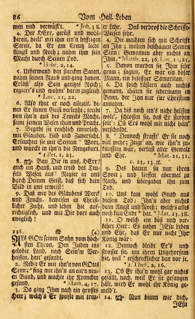 Neu-Eingerichtetes Gesang-Buch in Sich Haltend eine Sammlung (mehrentheils alter) Schöner lehr-reicher underbailicher Lieder... page 86