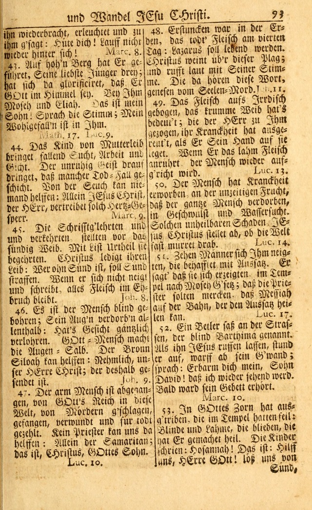 Neu-Eingerichtetes Gesang-Buch in Sich Haltend eine Sammlung (mehrentheils alter) Schöner lehr-reicher underbailicher Lieder... page 93