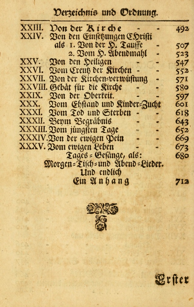 Neu-Eingerichtetes Gesang-Buch in Sich Haltend eine Sammlung (mehrentheils alter) Schöner lehr-reicher underbailicher Lieder... page xliv