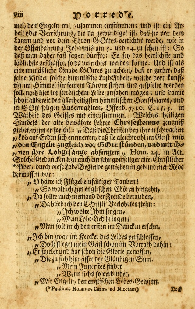 Neu-Eingerichtetes Gesang-Buch in Sich Haltend eine Sammlung (mehrentheils alter) Schöner lehr-reicher underbailicher Lieder... page xvi