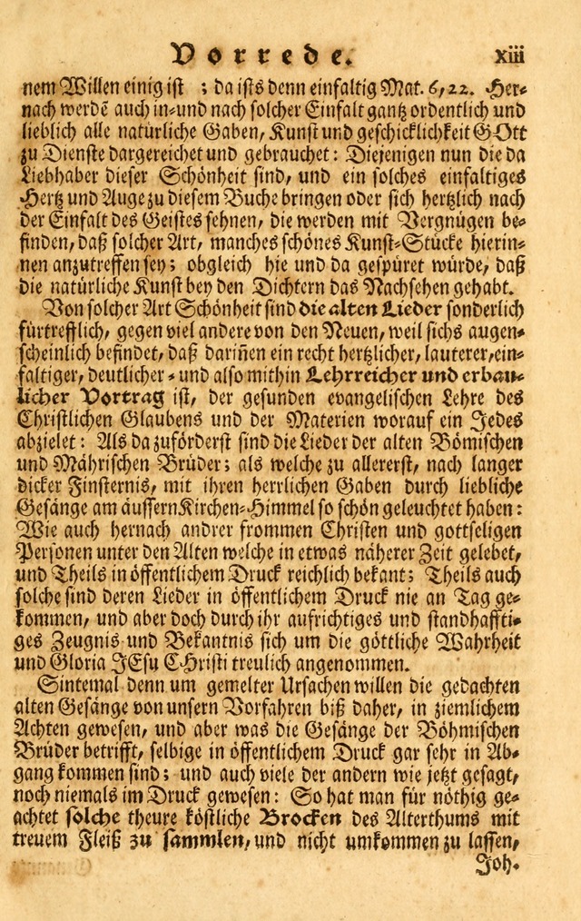 Neu-Eingerichtetes Gesang-Buch in Sich Haltend eine Sammlung (mehrentheils alter) Schöner lehr-reicher underbailicher Lieder... page xxi