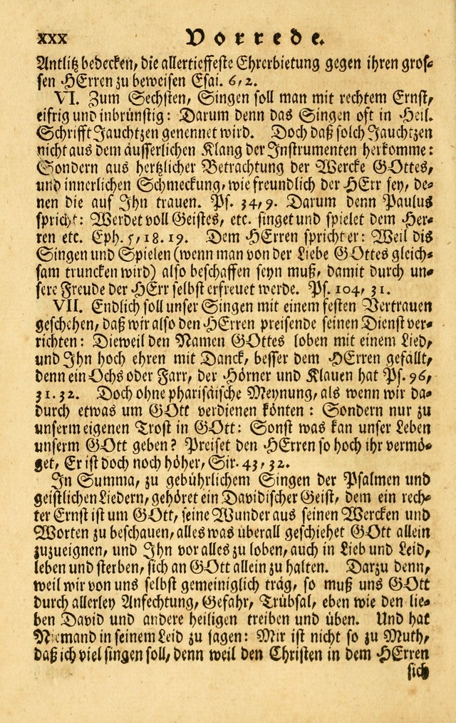 Neu-Eingerichtetes Gesang-Buch in Sich Haltend eine Sammlung (mehrentheils alter) Schöner lehr-reicher underbailicher Lieder... page xxxviii