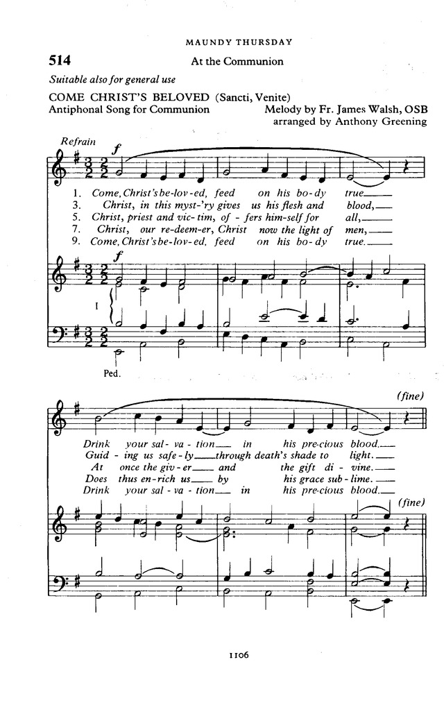 The New English Hymnal page 1107