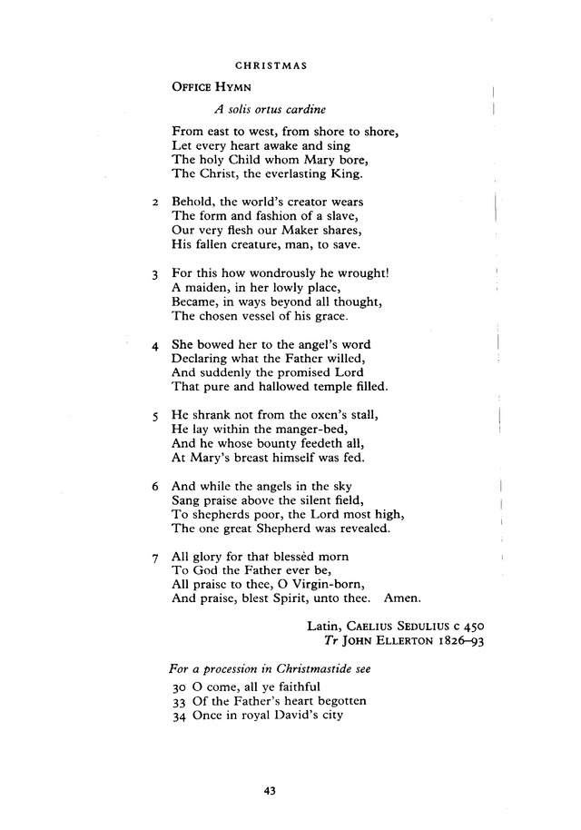 The New English Hymnal page 43