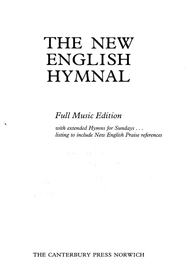 The New English Hymnal page ii