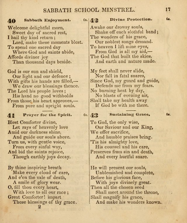 The New England Sabbath School Minstrel: a collection of music and hymns adapted to sabbath schools, families, and social meetings page 19