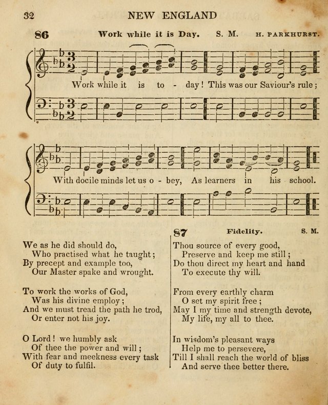 The New England Sabbath School Minstrel: a collection of music and hymns adapted to sabbath schools, families, and social meetings page 34