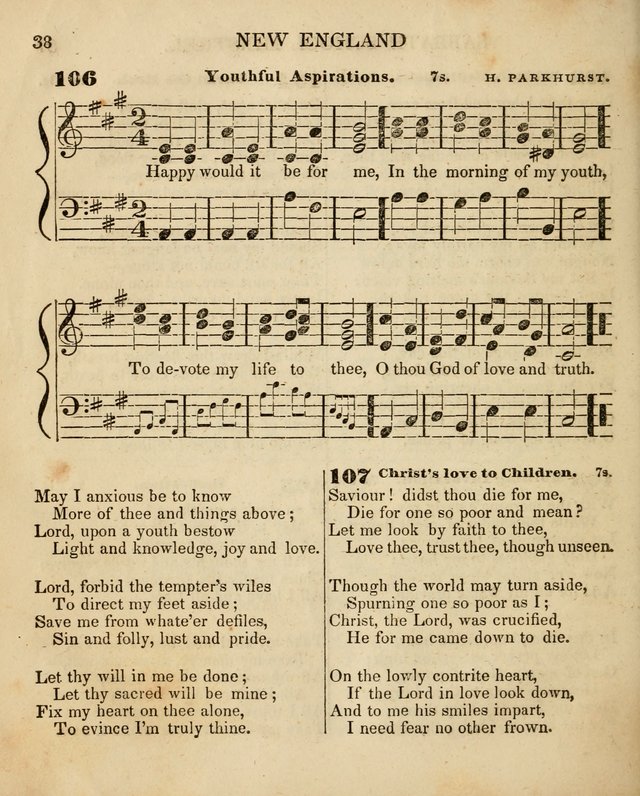 The New England Sabbath School Minstrel: a collection of music and hymns adapted to sabbath schools, families, and social meetings page 40