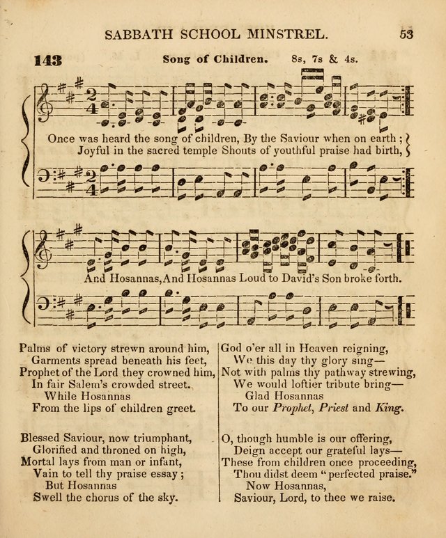 The New England Sabbath School Minstrel: a collection of music and hymns adapted to sabbath schools, families, and social meetings page 55