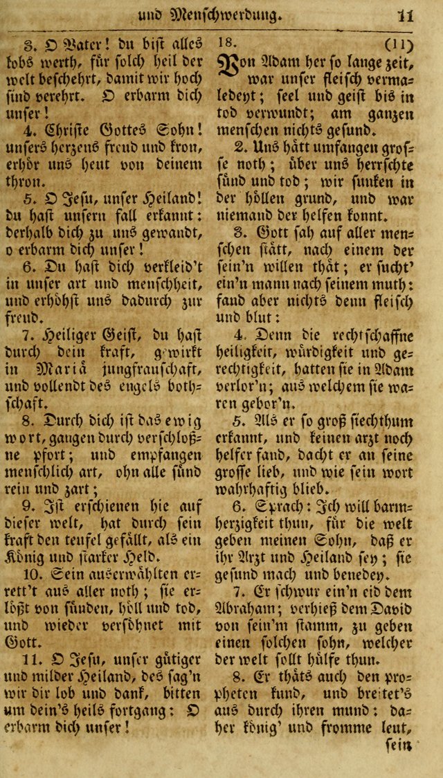 Neueingerichtetes Gesang-Buch, enthaltend eine Sammlung (mehrentheils alter) erbaulicher Lieder,  nach den Hauptstücken der christlichen Lehre und Glaubens eingetheilet page 27