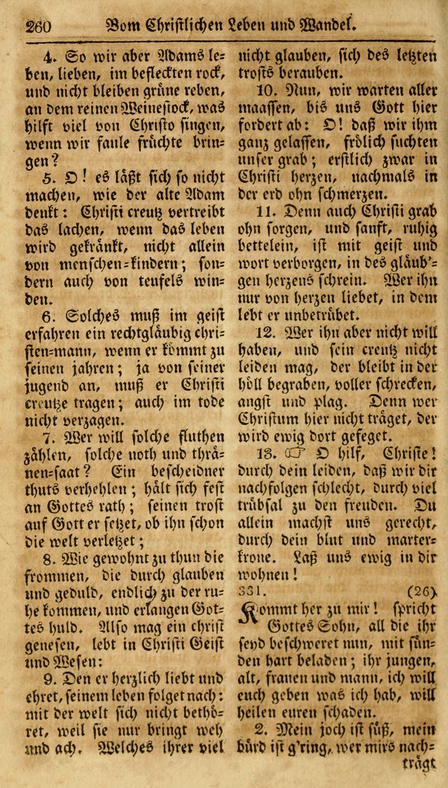 Neueingerichtetes Gesang-Buch, enthaltend eine Sammlung (mehrentheils alter) erbaulicher Lieder,  nach den Hauptstücken der christlichen Lehre und Glaubens eingetheilet page 278