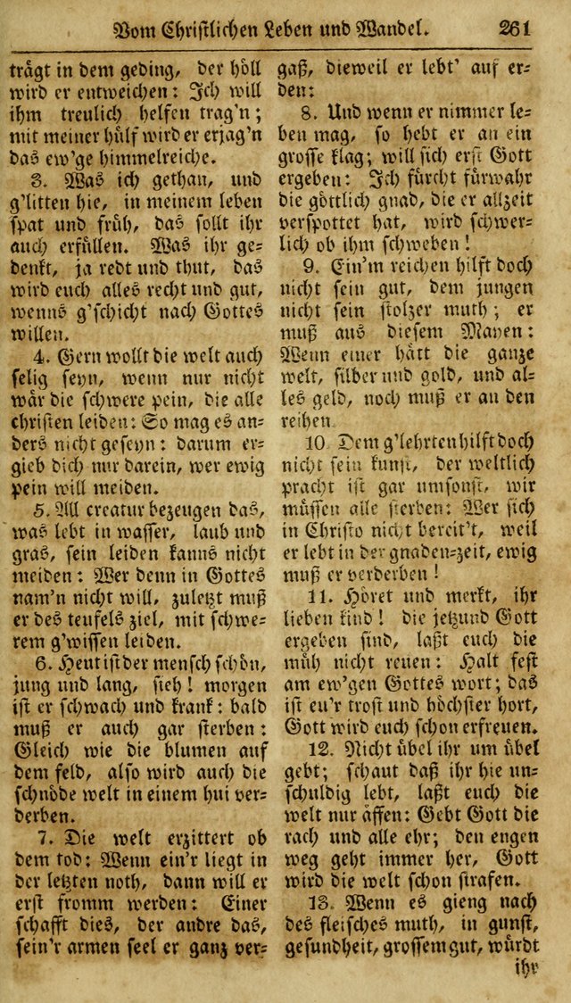 Neueingerichtetes Gesang-Buch, enthaltend eine Sammlung (mehrentheils alter) erbaulicher Lieder,  nach den Hauptstücken der christlichen Lehre und Glaubens eingetheilet page 279