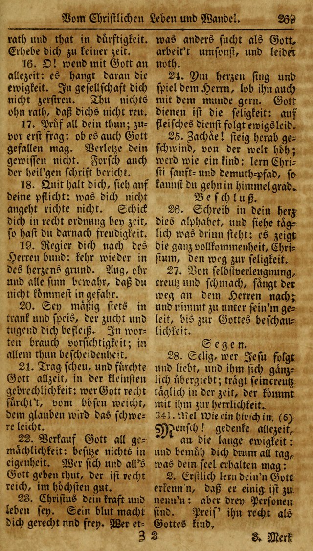 Neueingerichtetes Gesang-Buch, enthaltend eine Sammlung (mehrentheils alter) erbaulicher Lieder,  nach den Hauptstücken der christlichen Lehre und Glaubens eingetheilet page 287