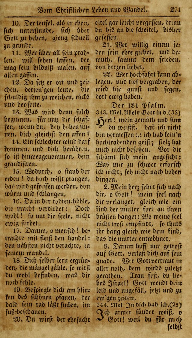 Neueingerichtetes Gesang-Buch, enthaltend eine Sammlung (mehrentheils alter) erbaulicher Lieder,  nach den Hauptstücken der christlichen Lehre und Glaubens eingetheilet page 289