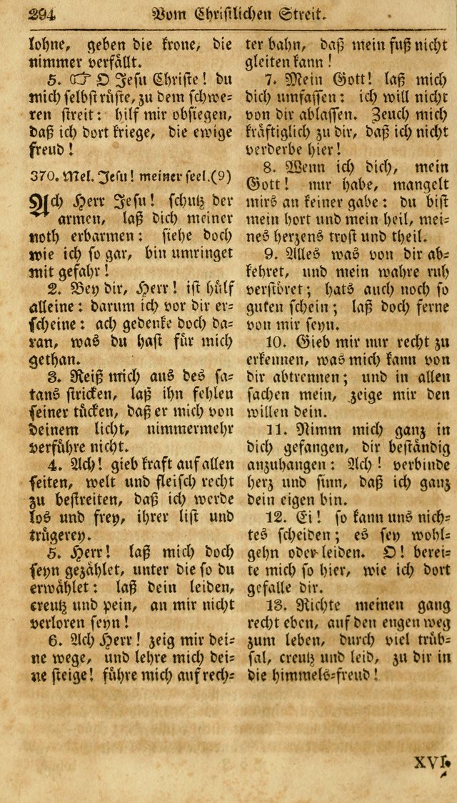 Neueingerichtetes Gesang-Buch, enthaltend eine Sammlung (mehrentheils alter) erbaulicher Lieder,  nach den Hauptstücken der christlichen Lehre und Glaubens eingetheilet page 312