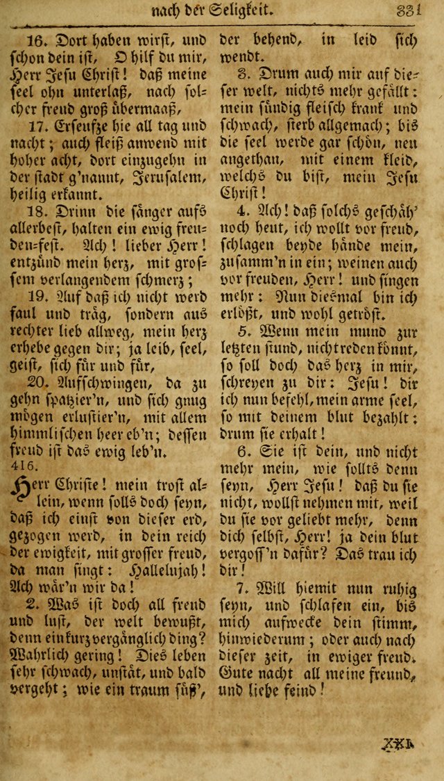 Neueingerichtetes Gesang-Buch, enthaltend eine Sammlung (mehrentheils alter) erbaulicher Lieder,  nach den Hauptstücken der christlichen Lehre und Glaubens eingetheilet page 349