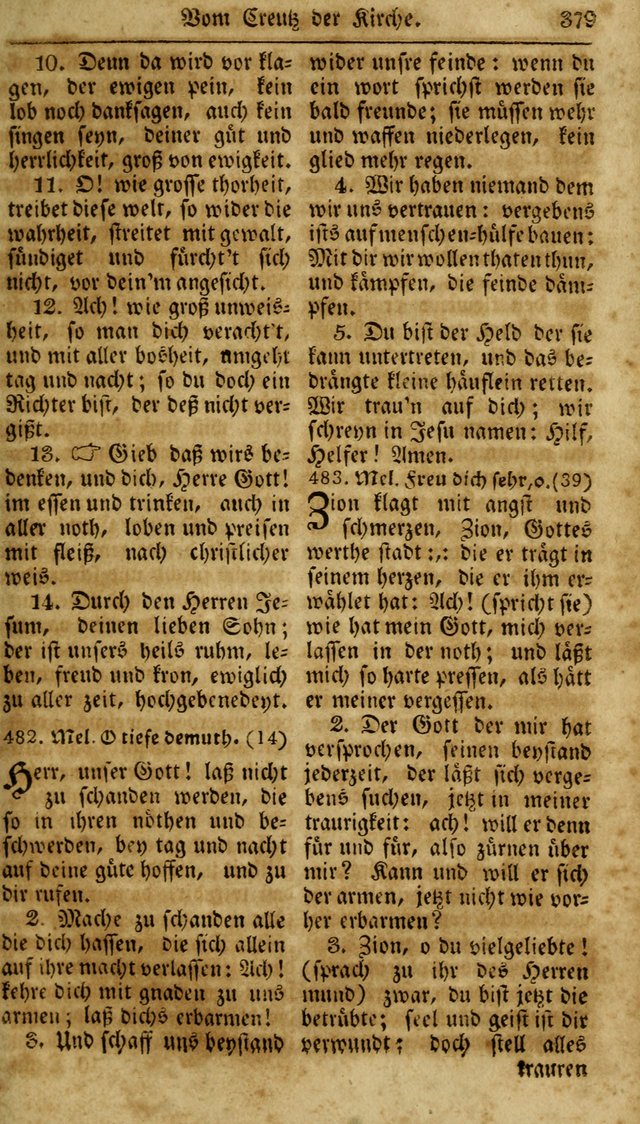 Neueingerichtetes Gesang-Buch, enthaltend eine Sammlung (mehrentheils alter) erbaulicher Lieder,  nach den Hauptstücken der christlichen Lehre und Glaubens eingetheilet page 397