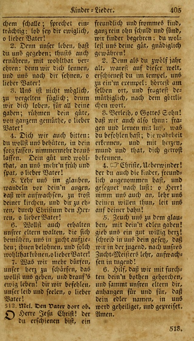 Neueingerichtetes Gesang-Buch, enthaltend eine Sammlung (mehrentheils alter) erbaulicher Lieder,  nach den Hauptstücken der christlichen Lehre und Glaubens eingetheilet page 423