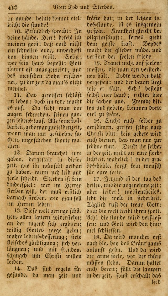 Neueingerichtetes Gesang-Buch, enthaltend eine Sammlung (mehrentheils alter) erbaulicher Lieder,  nach den Hauptstücken der christlichen Lehre und Glaubens eingetheilet page 430