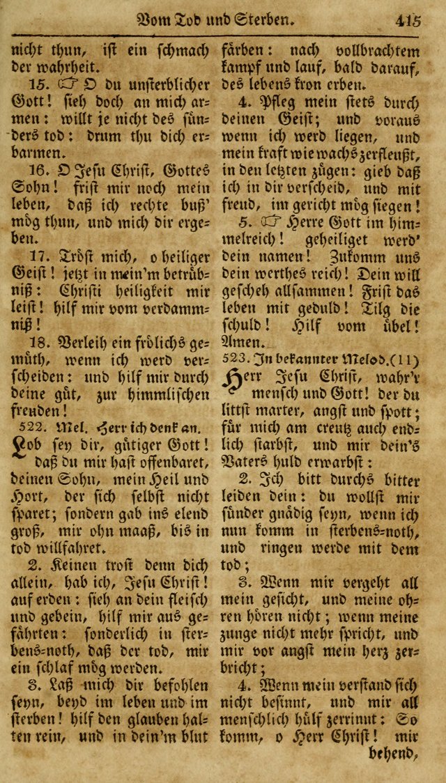 Neueingerichtetes Gesang-Buch, enthaltend eine Sammlung (mehrentheils alter) erbaulicher Lieder,  nach den Hauptstücken der christlichen Lehre und Glaubens eingetheilet page 433