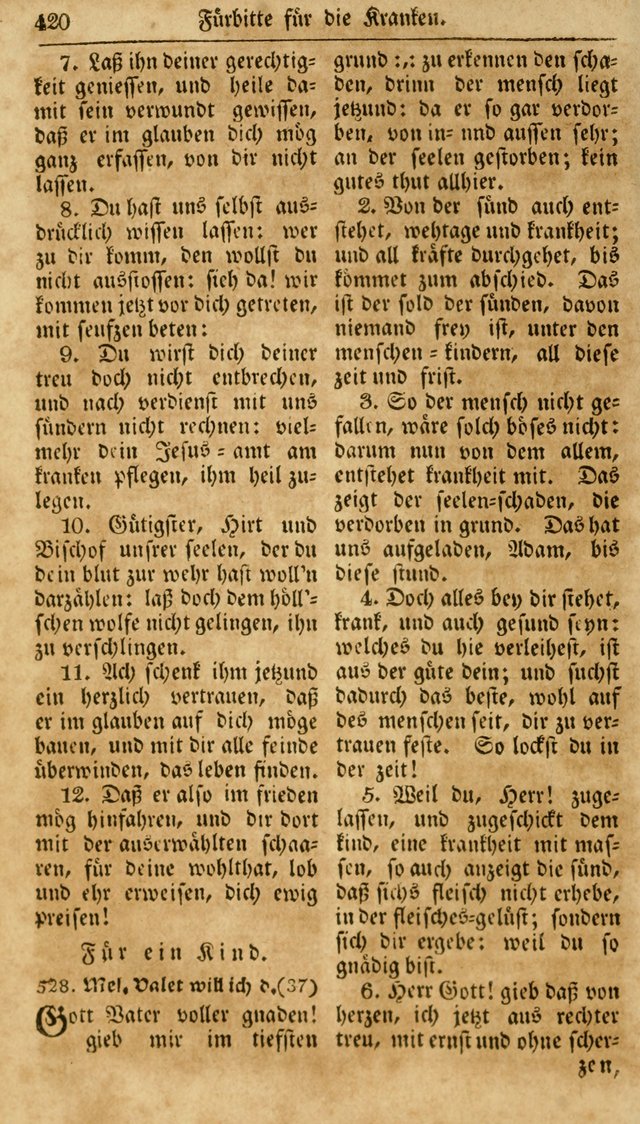 Neueingerichtetes Gesang-Buch, enthaltend eine Sammlung (mehrentheils alter) erbaulicher Lieder,  nach den Hauptstücken der christlichen Lehre und Glaubens eingetheilet page 438