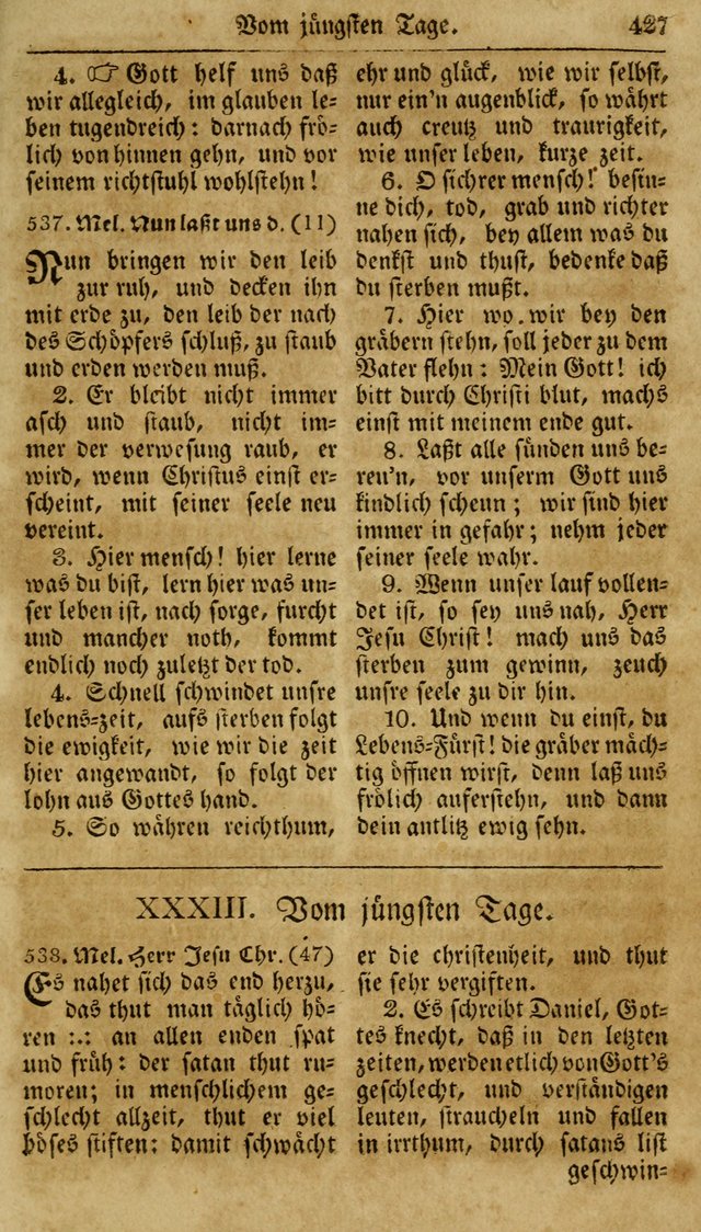 Neueingerichtetes Gesang-Buch, enthaltend eine Sammlung (mehrentheils alter) erbaulicher Lieder,  nach den Hauptstücken der christlichen Lehre und Glaubens eingetheilet page 445