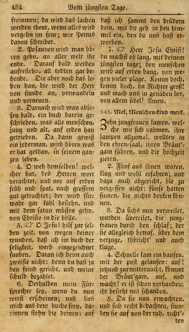 Neueingerichtetes Gesang-Buch, enthaltend eine Sammlung (mehrentheils alter) erbaulicher Lieder,  nach den Hauptstücken der christlichen Lehre und Glaubens eingetheilet page 452