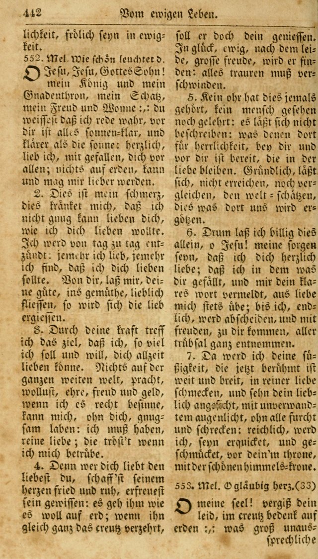 Neueingerichtetes Gesang-Buch, enthaltend eine Sammlung (mehrentheils alter) erbaulicher Lieder,  nach den Hauptstücken der christlichen Lehre und Glaubens eingetheilet page 460