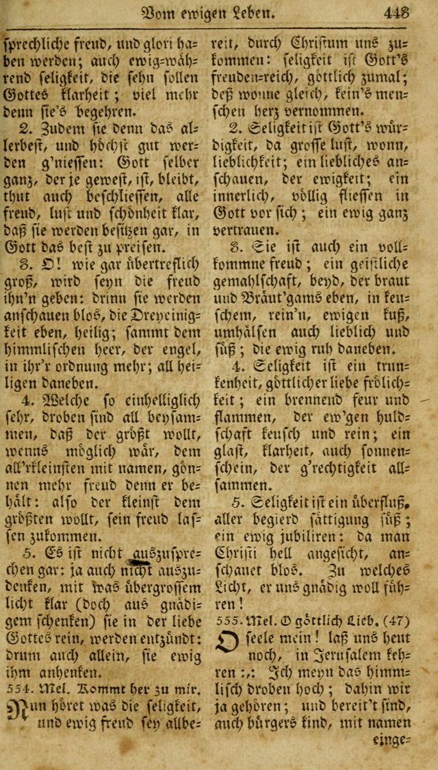 Neueingerichtetes Gesang-Buch, enthaltend eine Sammlung (mehrentheils alter) erbaulicher Lieder,  nach den Hauptstücken der christlichen Lehre und Glaubens eingetheilet page 461