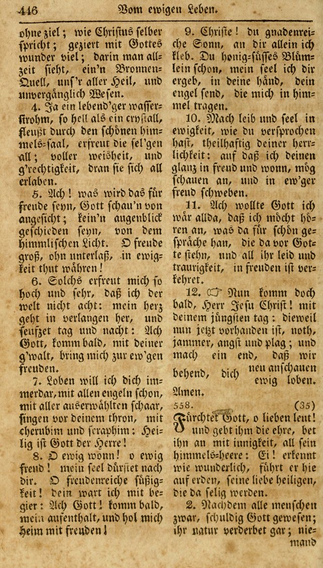 Neueingerichtetes Gesang-Buch, enthaltend eine Sammlung (mehrentheils alter) erbaulicher Lieder,  nach den Hauptstücken der christlichen Lehre und Glaubens eingetheilet page 464