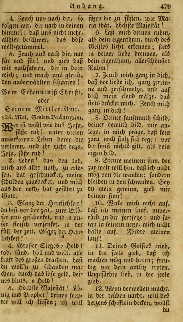 Neueingerichtetes Gesang-Buch, enthaltend eine Sammlung (mehrentheils alter) erbaulicher Lieder,  nach den Hauptstücken der christlichen Lehre und Glaubens eingetheilet page 497