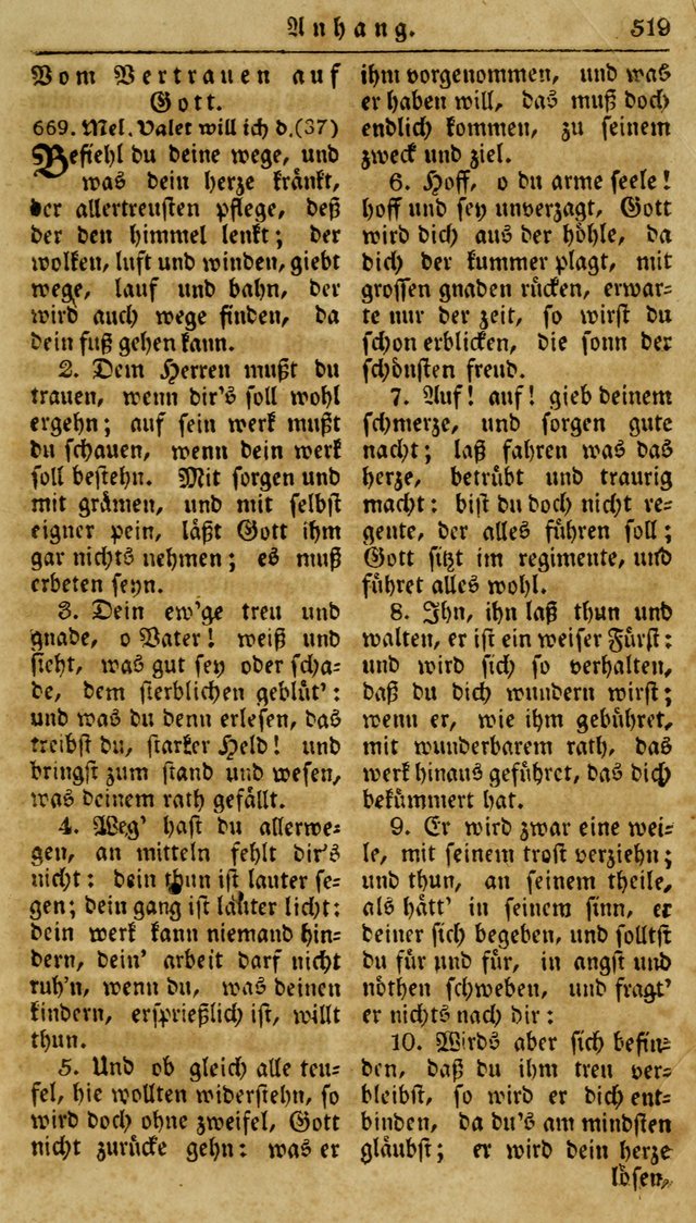 Neueingerichtetes Gesang-Buch, enthaltend eine Sammlung (mehrentheils alter) erbaulicher Lieder,  nach den Hauptstücken der christlichen Lehre und Glaubens eingetheilet page 537