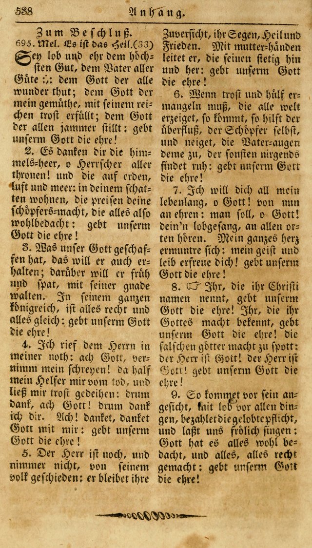 Neueingerichtetes Gesang-Buch, enthaltend eine Sammlung (mehrentheils alter) erbaulicher Lieder,  nach den Hauptstücken der christlichen Lehre und Glaubens eingetheilet page 556