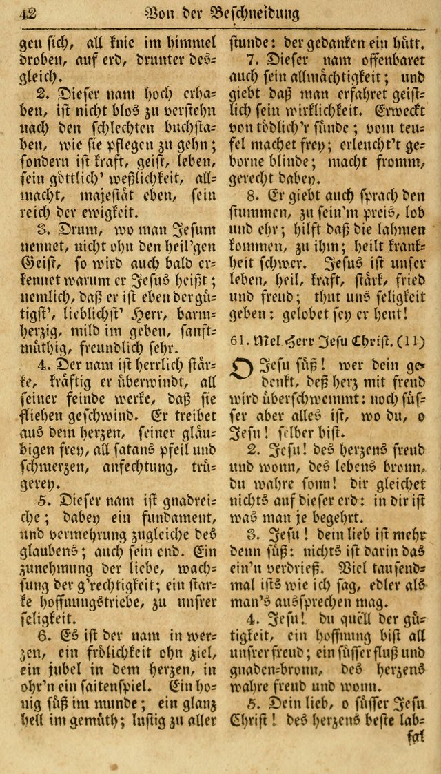 Neueingerichtetes Gesang-Buch, enthaltend eine Sammlung (mehrentheils alter) erbaulicher Lieder,  nach den Hauptstücken der christlichen Lehre und Glaubens eingetheilet page 60