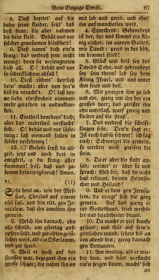 Neueingerichtetes Gesang-Buch, enthaltend eine Sammlung (mehrentheils alter) erbaulicher Lieder,  nach den Hauptstücken der christlichen Lehre und Glaubens eingetheilet page 85