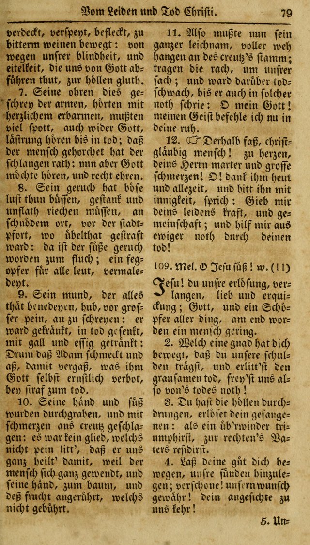 Neueingerichtetes Gesang-Buch, enthaltend eine Sammlung (mehrentheils alter) erbaulicher Lieder,  nach den Hauptstücken der christlichen Lehre und Glaubens eingetheilet page 97