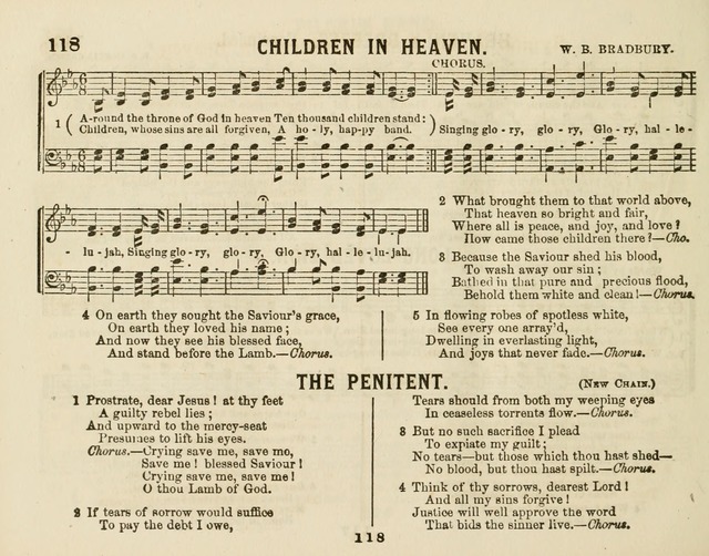 The New Golden Chain of Sabbath School Melodies: containing every piece (music and words) of the golden chain, with abot third additional page 118