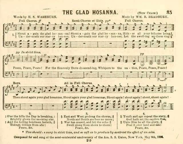 The New Golden Chain of Sabbath School Melodies: containing every piece (music and words) of the golden chain, with abot third additional page 35