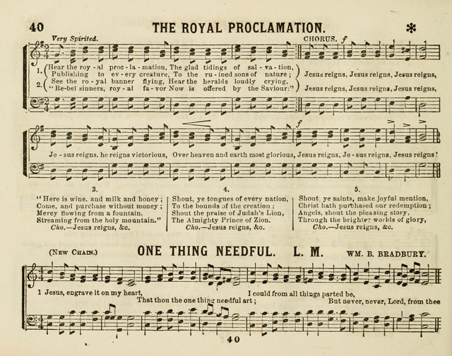 The New Golden Chain of Sabbath School Melodies: containing every piece (music and words) of the golden chain, with abot third additional page 40