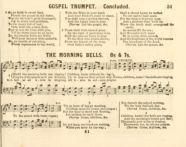 The New Golden Chain of Sabbath School Melodies: containing every piece (music and words) of the golden chain, with abot third additional page 51