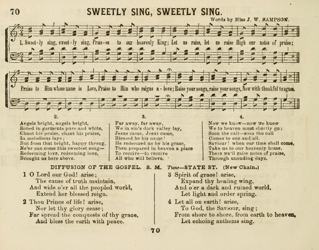 The New Golden Chain of Sabbath School Melodies: containing every piece (music and words) of the golden chain, with abot third additional page 70