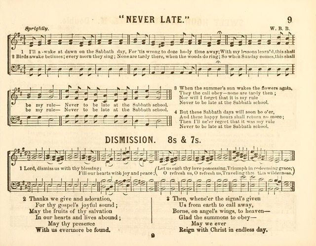 The New Golden Chain of Sabbath School Melodies: containing every piece (music and words) of the golden chain, with abot third additional page 9