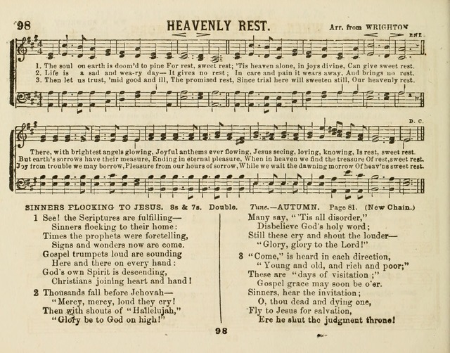 The New Golden Chain of Sabbath School Melodies: containing every piece (music and words) of the golden chain, with abot third additional page 98