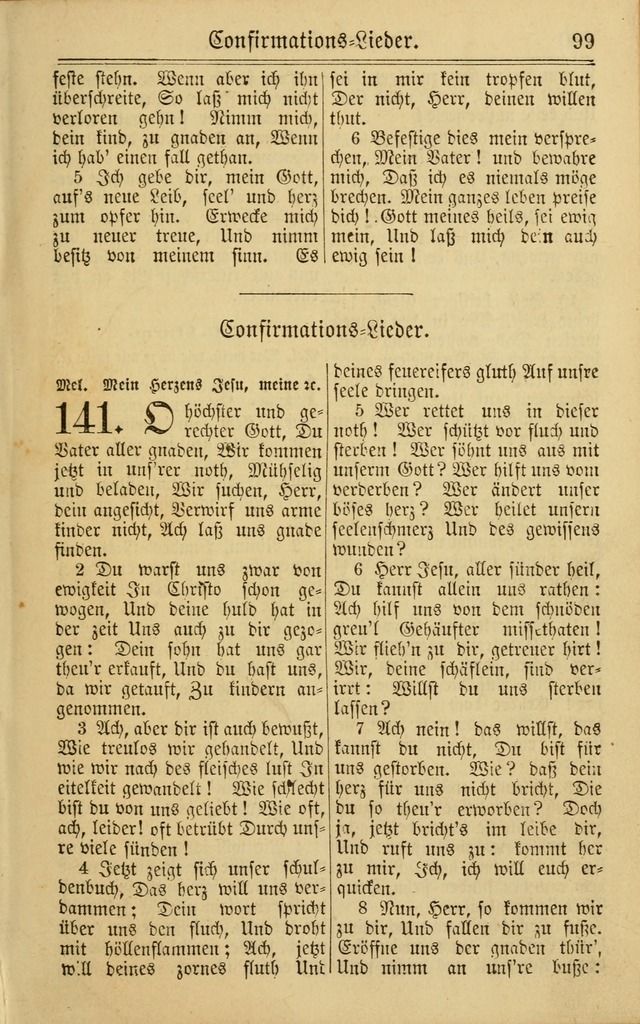 Neuestes Gemeinschaftliches Gesangbuch: zum gotttesdienstlichen Gebrauch der Lutherischen und Reformierten Gemeinden in Nord-Amerika: eine sammlung von 652 liedern mit dem dazu gehörigen anhang... page 101