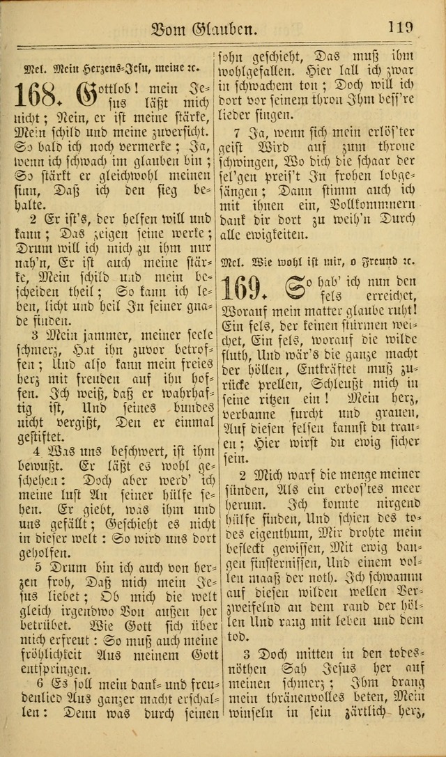 Neuestes Gemeinschaftliches Gesangbuch: zum gotttesdienstlichen Gebrauch der Lutherischen und Reformierten Gemeinden in Nord-Amerika: eine sammlung von 652 liedern mit dem dazu gehörigen anhang... page 121