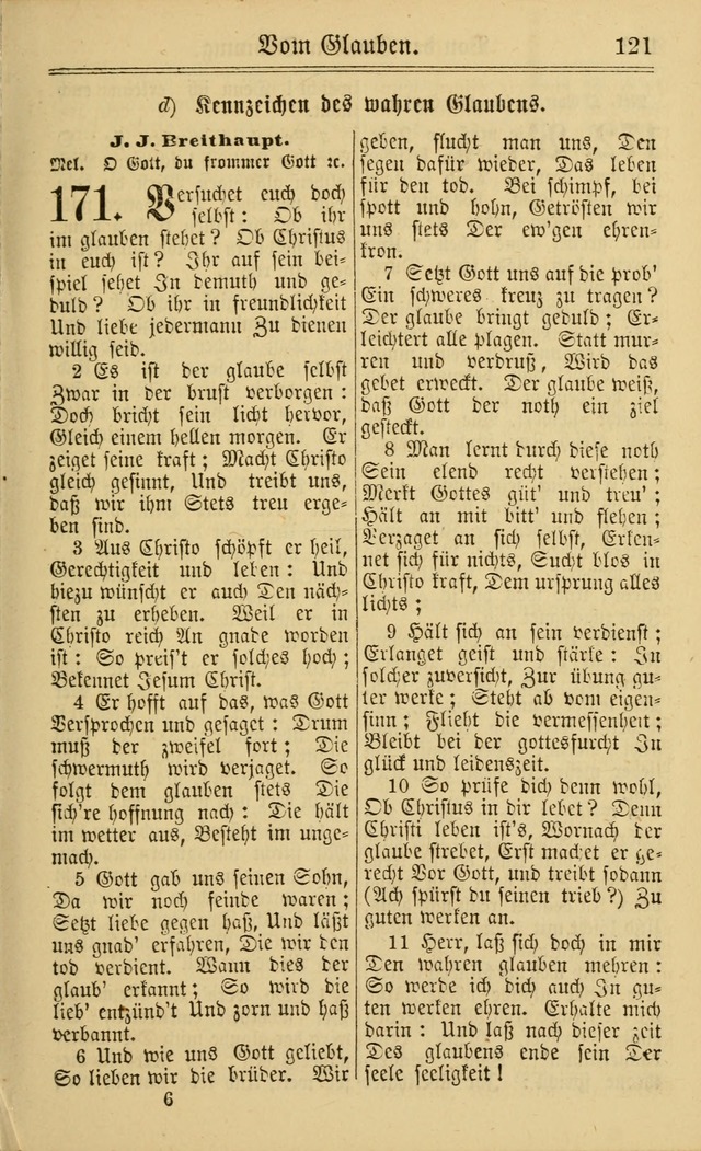 Neuestes Gemeinschaftliches Gesangbuch: zum gotttesdienstlichen Gebrauch der Lutherischen und Reformierten Gemeinden in Nord-Amerika: eine sammlung von 652 liedern mit dem dazu gehörigen anhang... page 123