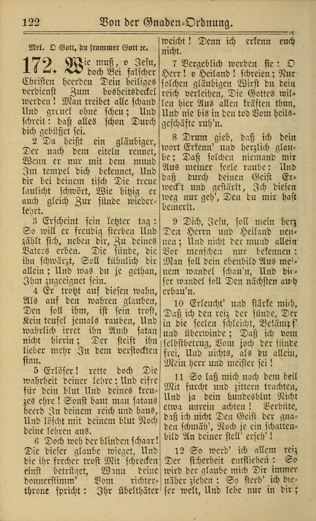 Neuestes Gemeinschaftliches Gesangbuch: zum gotttesdienstlichen Gebrauch der Lutherischen und Reformierten Gemeinden in Nord-Amerika: eine sammlung von 652 liedern mit dem dazu gehörigen anhang... page 124